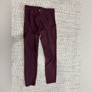 LuLuLemon Burgundy Invigorate High Rise Legging